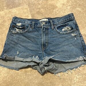 Distressed Denim Shorts